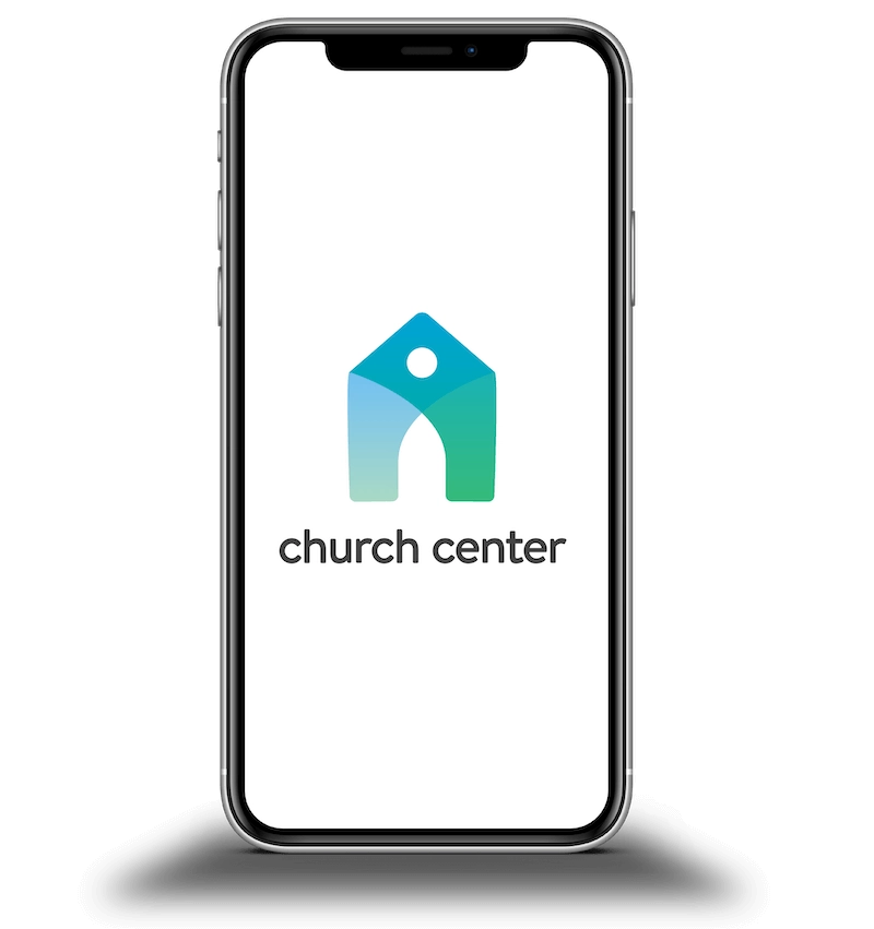 Church Center Logo Displayed on a Cell Phone